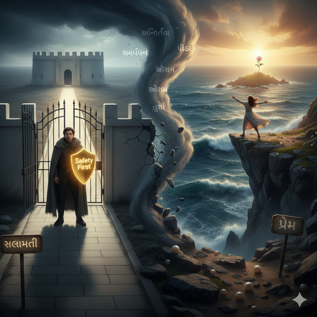 જેને કેવળ સલામતી જ પ્રિય હોય, એણે પ્રેમમાં પડવાની ગુસ્તાખી ન કરવી જોઈએ